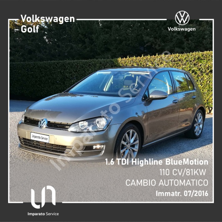 "Volkswagen Golf 1.6 TDI 110Cv\/81kw Highline BlueMotion"